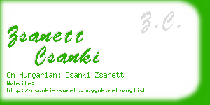 zsanett csanki business card